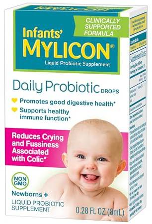 Infants' Mylicon Daily Probiotic Drops, for Colic and Fussiness, 8mL, 21 Daily Doses