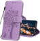 IMIRST Funda Libro con Tapa Magnética para OPPO Find X3 Neo 5G Smartphone - KT1 Wish Tree Purple