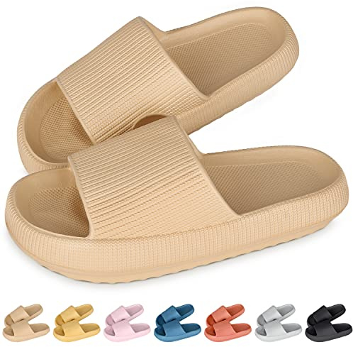 SHAINE Sliders Cloud Slippers Women Men Soft Cozisliders Slippers Cloud Sliders Non-Slip Flip Flops Sandals with Thick Sole for House Slides for Indoor & Outdoor