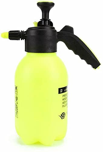 2L Portable Pressure Spray Bottle with Adjustable Nozzle – Hand Pump Garden Water Sprayer – Chemical Weed Killer Hand Held Lawn Plant Sprayer – Heavy Duty Material – Small Compact