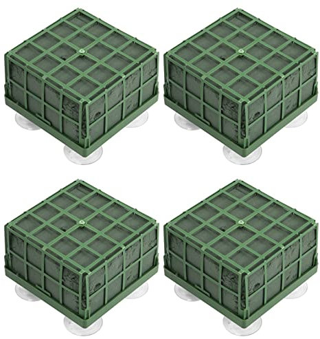 Qeunrtiy 4 PièCes Support de de en Mousse Florale avec Mousse Florale et Ventouse pour Arrangement de PièCe MaîTresse de Table de Mariage