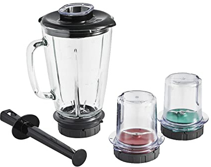 Moulinex Ensemble de 3 accessoires pour robots pâtissiers Coach et I Coach Touch, Blender + Mini hachoir + Broyeur, Malette de rangement, Mix & Drink Box XF650012, Nc