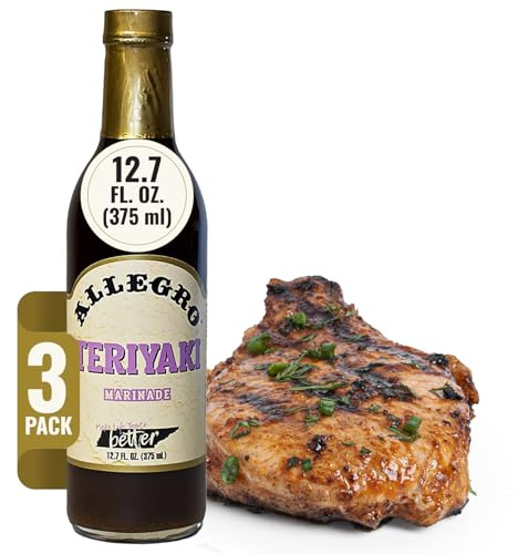 ALLEGRO - The Marinate Everything Marinades | Perfect Marinades for Meat & Veggies | Marinade for Grilling, Roasting & Cooking | Kosher & Gluten Free | 12.7 Oz (Pack of 3) - Teriyaki