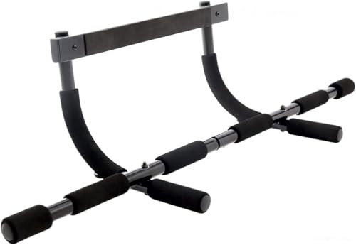 FK Sports Pull Up Bar Doorway & Chin Up Bar for Upper Body Training - No Drilling or Screws - Arms, Back and Core Strength Training - Home Pull-Up Bars for Indoor - Multifunctional Bar - Black