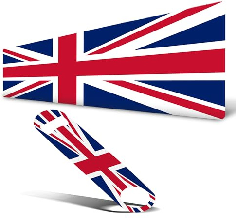 Landsflagga barlöpare och barbladspaket halkfri hållbar pub eller hemmabar presentset landsflagga design idealisk för sportfans och firanden (Union Jack)