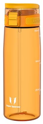 Super Sparrow Gourde avec Paille - 750ml - TouchSip Bouteille d'eau - Tritan sans BPA - Idéale pour Le Sport, l’École et Les Activités en Plein Air