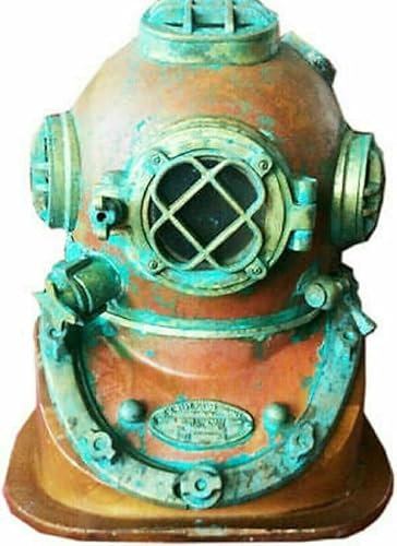Dust Antique Taucherhelm 45,7 cm US Navy Mark V Deep Sea Divers Helm mit Sockel