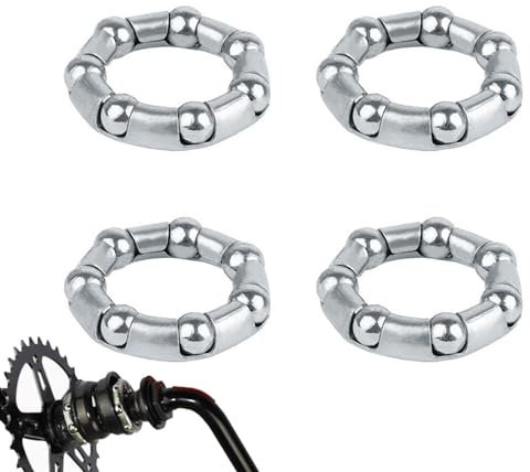 Wisylizv Cuscinetti per Bicicletta, 20,6 mm, 7 Sfere, per Cuscinetti per Ruota, 4 Cuscinetti a Sfera per Ruota Anteriore, compatibili con Biciclette per Bambini, Stretch e Standard