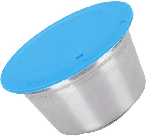 RIZGHWOY Reusable Coffee Filter Made of Stainless Steel for Ecological Capsules Cups with a Good Filter Effect for Office Use (Blue)