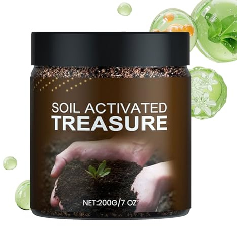 Organic Soil Activator, Plant Root Booster, Lawn Fertilizer Enhancer, Microbial Enriched, Fast-Acting Formula, 200g, Outdoors, Lawns, Garden, Raised Bed, Greenhouse