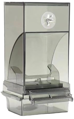 per mangime automatico per uccelli, trasparente, con gruccia, contenitore per mangime per uccelli, voliera, pappagalli monaci, casa, giardino, cortile, , balcone, fattoria