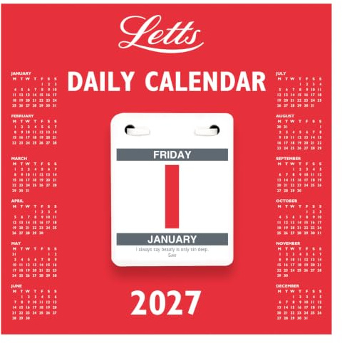 Letts of London 2027 Daily Tear-off Calendar 27-TDTC