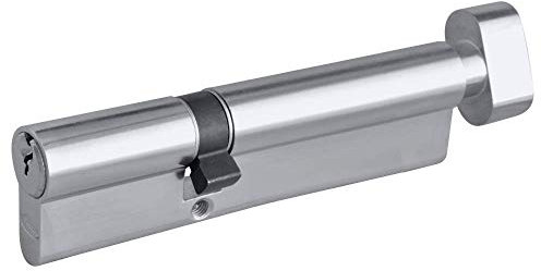 Asec Nickel Plated 120mm 6-Pin Euro Double Key & Turn Cylinder - 45 / T75