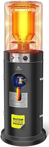 KESSER® Riscaldatore radiante a Gas Fungo riscaldante Stufa da Esterno, 12,5 kW Nero