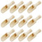 Lot de 12 petites cuillères à sel en bois avec trous pour haricots, sucre, sel
