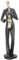 IMIKEYA Musik Figuren Schwarze Deko Wohnzimmer Saxophonspieler Figur Moderne Skulptur Statue Musiker Figuren Deko für Kunst Home Dekoration Band