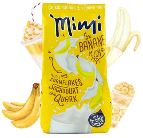 Mimi Milchmix Banane Getränkepulver 6 x 400g - 6er Pack - Milchlösliches Getränkepulver mit Bananen-Geschmack - Warm und kalt löslich. Ideal für Freizeit, Camping, Unterwegs