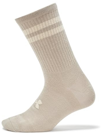 Under Armour Unisex Essential Crew Socks 6 Pack, 279 GRAY, MD