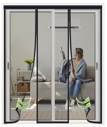 Prevenir Mosquitos Insectos Antimoscas 130x250cm Negro Pantalla Mosquitera para Ventana Puerta