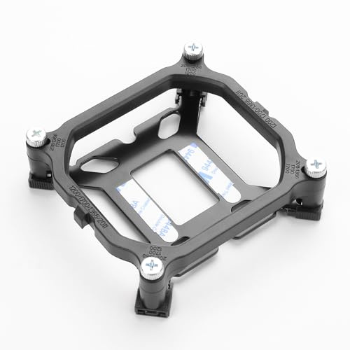 YAODHAOD CPU-Kühlkörper Basishalterung ，Kühlerlüfter unten Eisenregal für Intel LGA 1700 1200 115X 1366 2001 Sockel Serie Hauptplatte (Schwarz, Halter + Rückplatte)