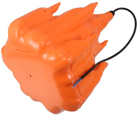 FIXOSHEE Lámpara De Llama De Eléctrica Luz De Falsas Led Parpadeante Realista Decoración De Chimenea Led Para Casa Acampar Navidad Halloween