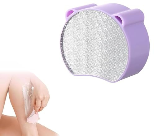 Zensilk Kristall-Haarentferner, Epilierer & Peeling 2-in-1, wiederverwendbarer Kristall-Haarentferner, magisches, schmerzfreies Peeling-Tool für Männer und Frauen, für Beine, Gesicht, Arme (Lila)