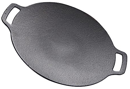 IMIKEYA Parrilla Para Exteriores De Hierro Fundido Sartén Para Parrilla Práctica Bandeja Para Asar Al Aire Libre Resistente Para Carne y Verduras Camping