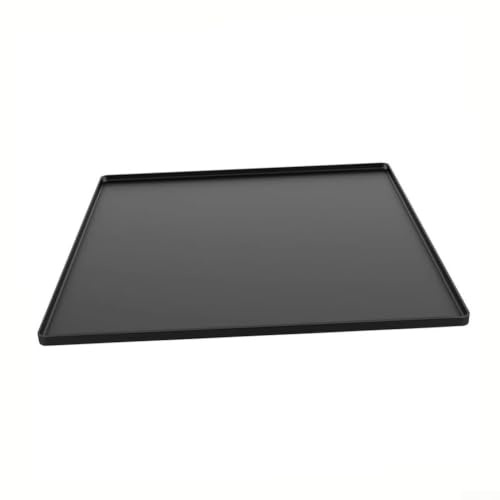 Tapete portátil de silicona para aire acondicionado, almohadilla protectora impermeable con borde elevado para lavadora y refrigerador, base antideslizante estable para cocina, dormitorio y bar (negro