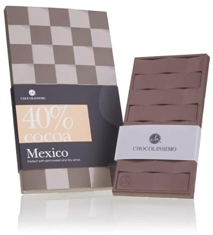 Chocolissimo Vollmilchschokolade 40% Mexiko – Single Origin Tafel, handgegossen, cremig mit würzig‑nussigen Aromen & frischer Aprikose, The Bar Experience, perfekte Geschenk‑Tafel