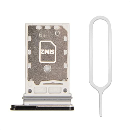 MMOBIEL DUAL SIM Card Slot Tray Holder Replacement Compatible with Samsung Galaxy S22 5G - 6.1 inch - 2022 - Incl. Rubber Gasket and Sim Pin - Black