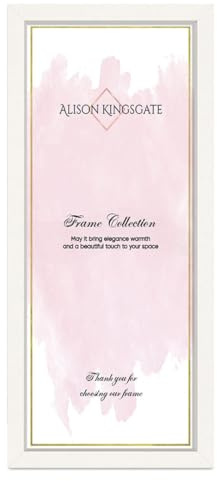 Alison Kingsgate Modern White Picture Frame for Photos - 98X33CM | Engineered Wood, Shatterproof Perspex Front, Ideal for Wall Art Display, Posters, Documents, Certificate & Home Décor