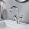 NewEast Basin Mixer Tap, Dual Cross Handle Swivel Spout Bathroom Sink Taps with Pop Up Waste, Modern Chrome Basin Tap