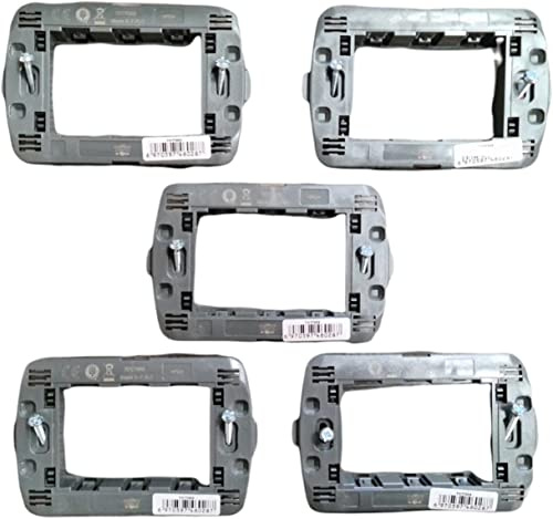 Vidoelettronica® 5 Pezzi Supporto 3M per Scatole 3/4/7 Moduli Compatibile Living International (3moduli)