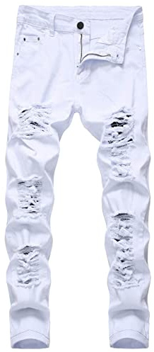 Pantalones Vaqueros Hombre Rotos otoño Inviernos Pantalón de Mezclilla Rasgados Casual Pantalone Tallas Grantes Retro Denim Pantalon Elásticos Slim Fit Vaqueros Moda Basica Skinny Jeans Vintage