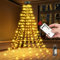 Lichterkette Weihnachtsbaum Innen Außen - 3.0M 16 Stränge 480LEDs Wasserdicht Christbaumbeleuchtung mit Ring, Weihnachtsbeleuchtung mit Fernbedienung 8 Modi Memory Timerfunktion Christbaum Dekoration