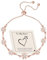 HEEYA Armband Silber für Damen Gänseblümchen Rose Gold Armband Silber mit Zirkonia Armbänder Blumen Hypoallergen Verstellbare Tennisarmband Damen Freundschaftsarmbänder Geschenke für Frauen Mädchen
