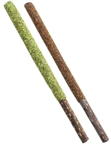 FIXOSHEE Lot de 12 Bâtons à Lécher pour Chat, Friandises Comestibles D’actinidia Polygama, Goût Menthe Et Vigne, Naturel, Petites Tailles, pour Animaux De Compagnie, Détente Et Bien-être Félin