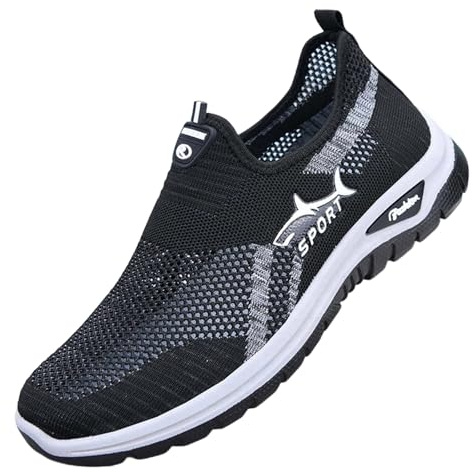 Zapatos Casuales sin Cordones con Parte Superior de Punto Transpirable y Suela Acolchada para Mayor Comodidad Durante Todo el día. Zapatillas versátiles a Tanto Trabajo como L