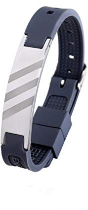 3030 Energy Bracelet Positive Ion Power Band PRO ION Silikon Magnetarmband dunkelgrau 3 Stripes TRINITIX Design Energetix 4you 15-23 cm