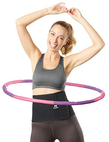 NAJATO Sports Hula Hoop Reifen Erwachsene – Inkl. Ebook (PDF Datei) & wahlweise mit Bauchweggürtel – 1,20 kg & 95 cm Durchmesser – Für Deine Traumfigur