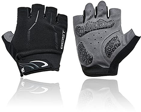 HNYG Motorradhandschuh, Fahrradhandschuhe, MTB-Handschuhe, rutschfest, Halbfinger-Handschuhe für Mountainbike, Rennrad, Mountainbike, Jagd, Motocross und andere Outdoor-Sportarten