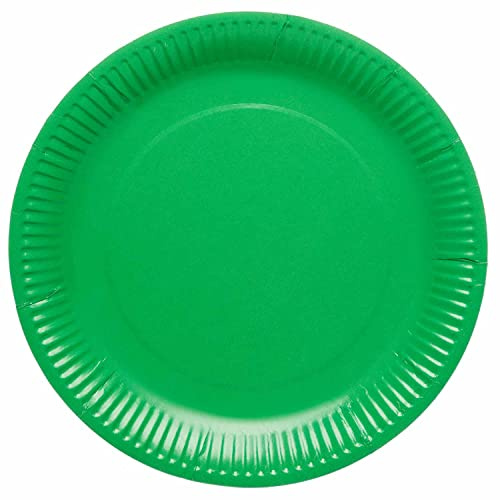 Amscan 9915400-208-66 - Green Eco-Friendly Recyclable Paper Party Plates - 8 Pack