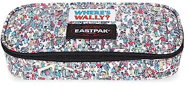 EASTPAK Federmäppchen Where's Wally x Modell Oval Farbe Wally Pattern White, Modell Wally Weiß
