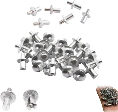 Aluminum Core Rivets with Round Head,Half Round Head Knock Type Expansion Rivets Dome Head Core Rivets,Hammer Drive Nail in Anchor for Home, Electronic, Precision (10pcs)