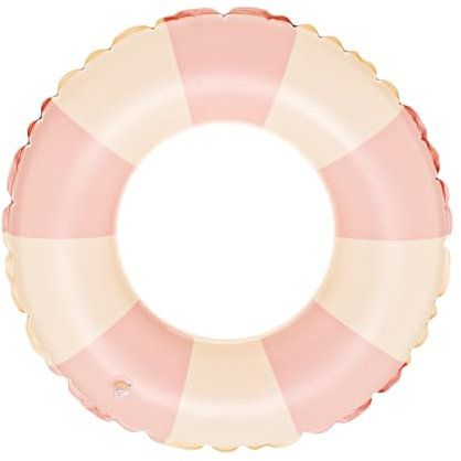 1PCS Streifen Schwimmring Erwachsene groß, Pool Schwimmring, Schwimmreifen mit Griffen, Transparenter Pool Floating Ring, Dauerhafter Schwimmreifen, Sommerpool Wasser