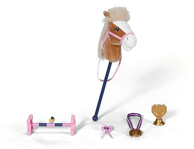 BABY born Hobby Horsing Set - Puppenset mit Steckenpferd & Zubehör - Hochwertiges Puppenzubehör - Für Puppen der Größe 36 cm & 43 cm