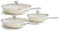Redchef Pfannenset Keramik Induktion 6-teiliges, Antihaft Bratpfannen 20 24 28 cm mit Deckel für alle Herdarten, Edelstahlgriff, PTFE-frei PFAS-frei PFOA-frei, Backofenfest, Spülmaschinenfest (beige)