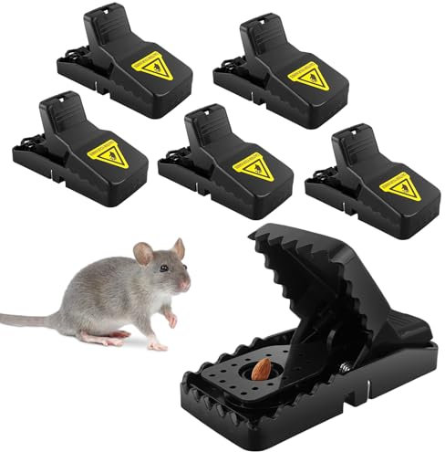 6 pièces Piège à Rats Professionnel,pièges à ressort réutilisables,pièges à souris extrêmement efficaces,Tapetteà, Attrape,Tapetteà Plastique,pour la maison et l'extérieur,Cuisines,Jardins,Débarras