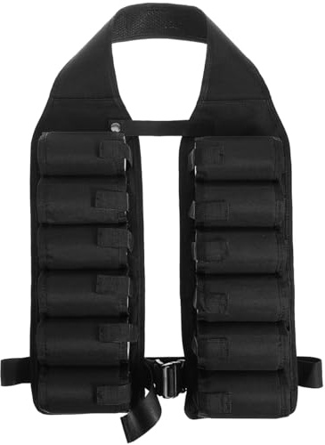 Didiseaon Beer Belt Vest: Beer Can Belt Holder Bandolier Drinking Storage Waist Bag Drink Holster Carrier with Large Capacity and Zipper Pocket for Travel Camping Hiking Climbing Black