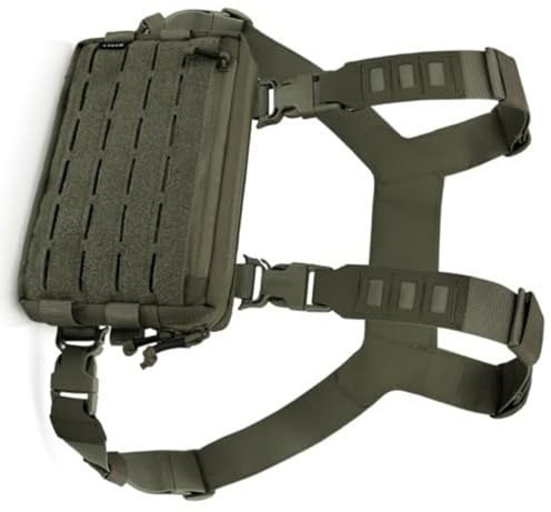Tacticals Chests Rigs Molles - Soporte para arnés de pecho, chaleco, bolsas frontales para exteriores, paquete para entrenamientos, tácticas, paquete para hombres, Verde militar, One Size